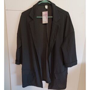WDIRARA Women's XL Plus Size  Blazer Casual Open Front  Jacket